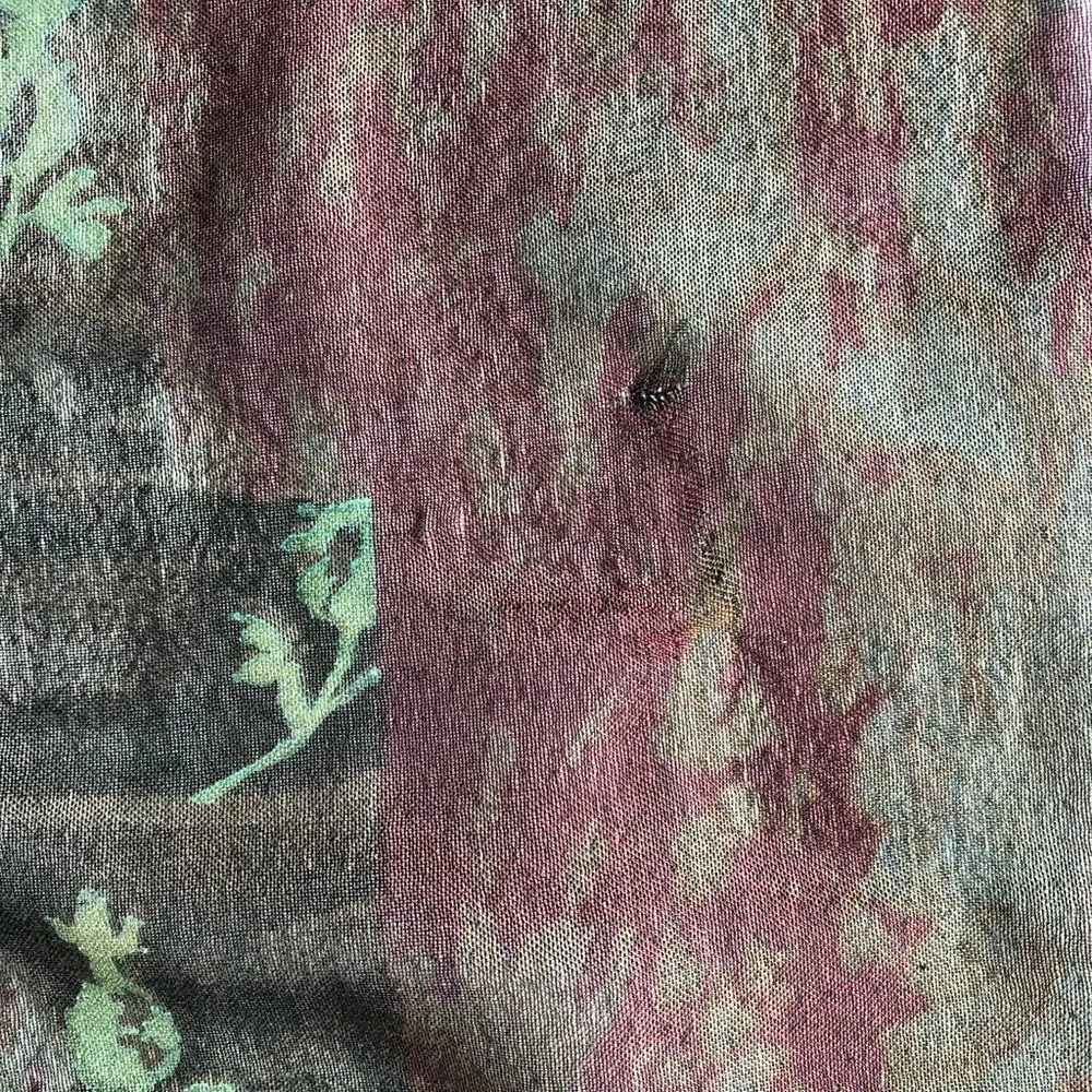Vintage Burgundy Oblong Patterned Scarf